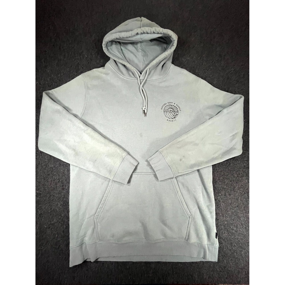 Rip Curl Surf & Supply Hawaii Hoodie Mens XL Gray Fleece Lined Kangaroo Pockets